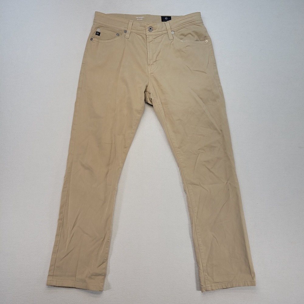 AG‎ Adriano Goldschmied Pants Mens 30x29* Tan Everett Slim Straight Stretch
